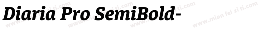 Diaria Pro SemiBold字体转换